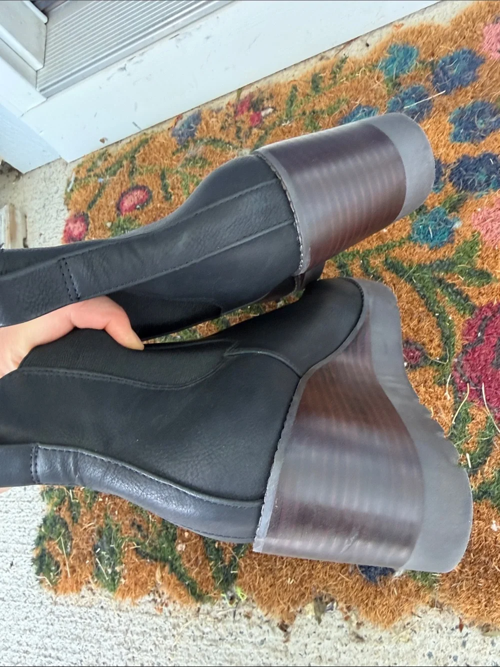 NWOT Crown vintage Black Wedge Chelsea Ankle Boot